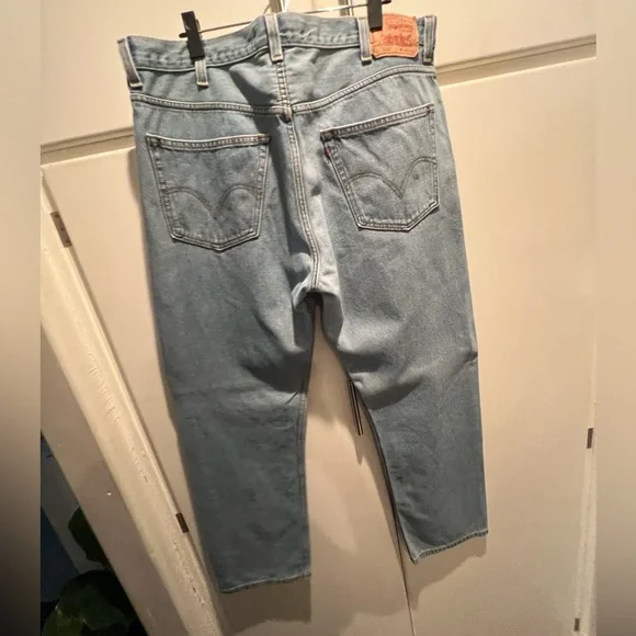 Men Light Blue Jeans Levi’s 505 - Picture 7 of 8